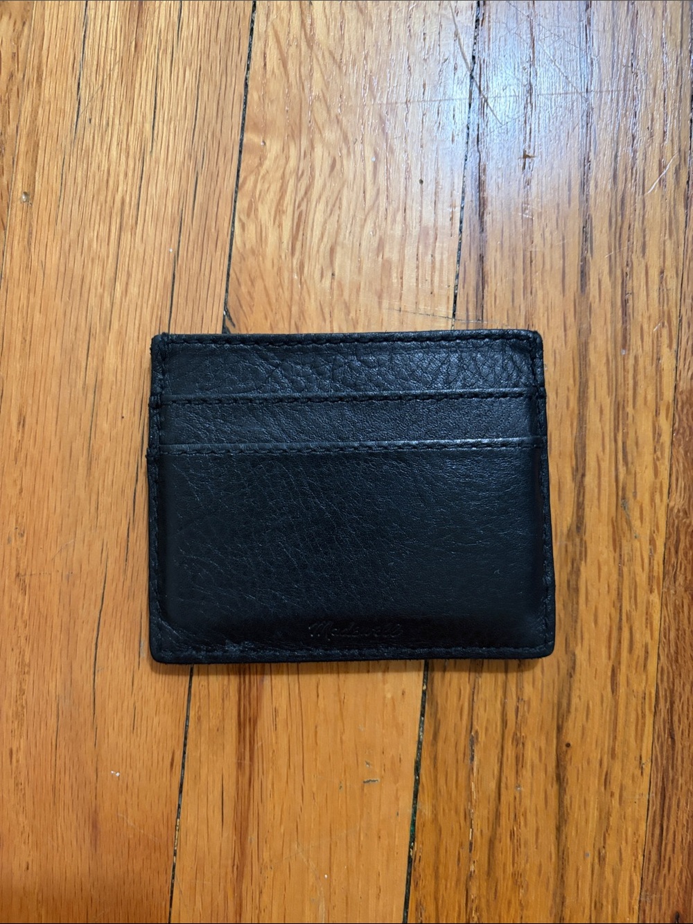 Madewell Black Leather Slim Card & Key Pocket